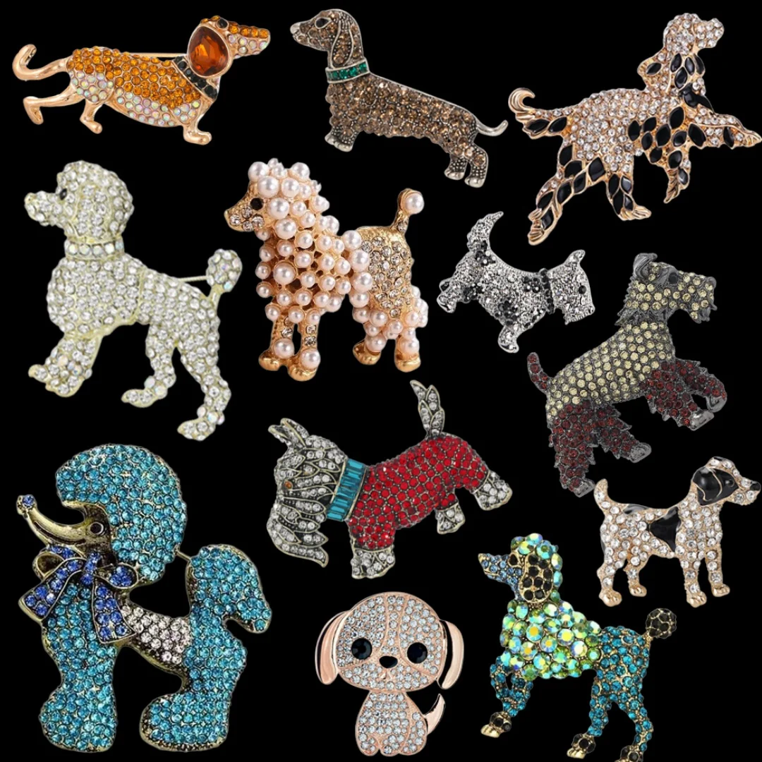 Baroque Luxury Beautiful Puppy Animal Design Brooch for Men and Women, JewelryAccessories, WeddingHolidayPartyCoupleSurpriseGift