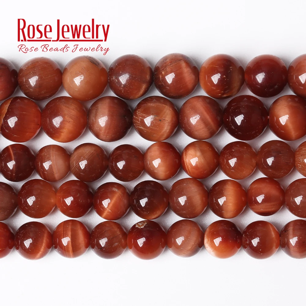 

Natural Stone AAAAA Quality Orange Tiger Eye Agates Round Loose Beads 15" Strand 4 6 8 10 12 14 MM Pick Size For Jewelry Making