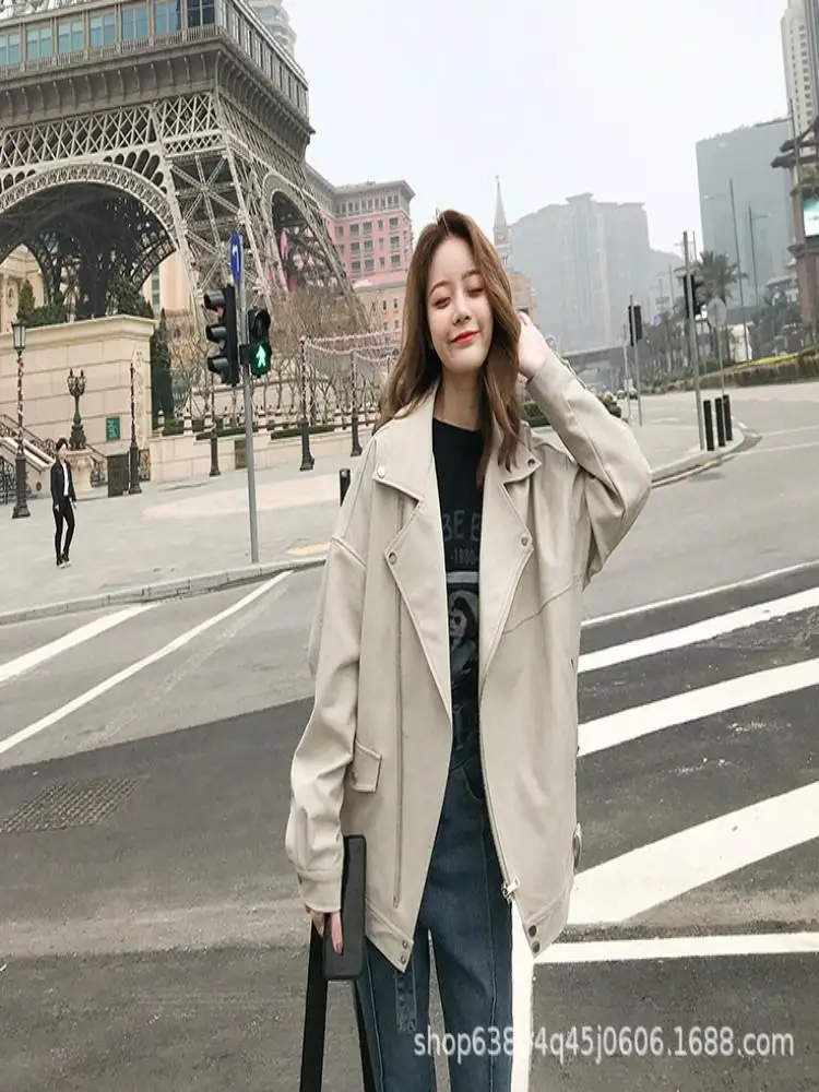 

Biker Jackets Womens Jacket Ivory Chic Leatherette Basic Pattern Slimming Clubwear Night Sexy Unique Halloween Christmas Thicker