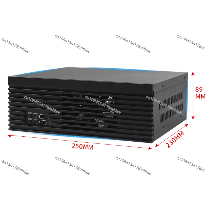 อลูมิเนียมมินิ ITX อุตสาหกรรม PC Server เคสเดสก์ท็อป 2U แชสซีเซิร์ฟเวอร์พร้อม FLEX PSU