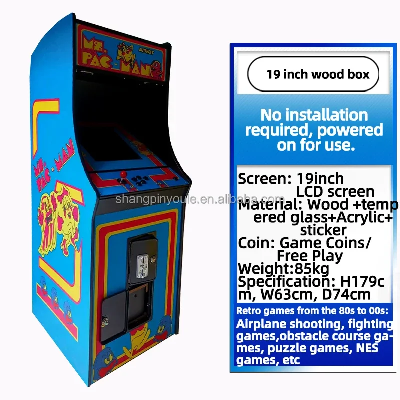 Shangpin Factory 2024 Cabinet 6000 in 1 Stand Arcade Coin Operated Retro Video Game Machine Stand Coin Operated Arcade Machine