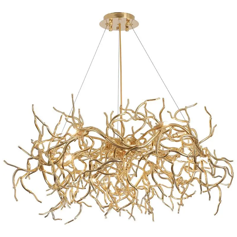 

Modern Luxury Chandelier Lighting Led Gold Branch Chandelier For Living Room Home Decor Aluminum Tree Dining Room Hanging Lamp