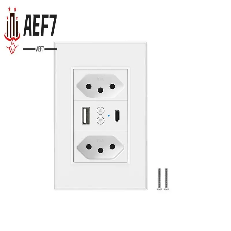 

AEF7-Wi-Fi граффити приложение для умного дома с дистанционным временем USB Type-C бразильский датчик настенная розетка многофункциональная розетка портативная розетка