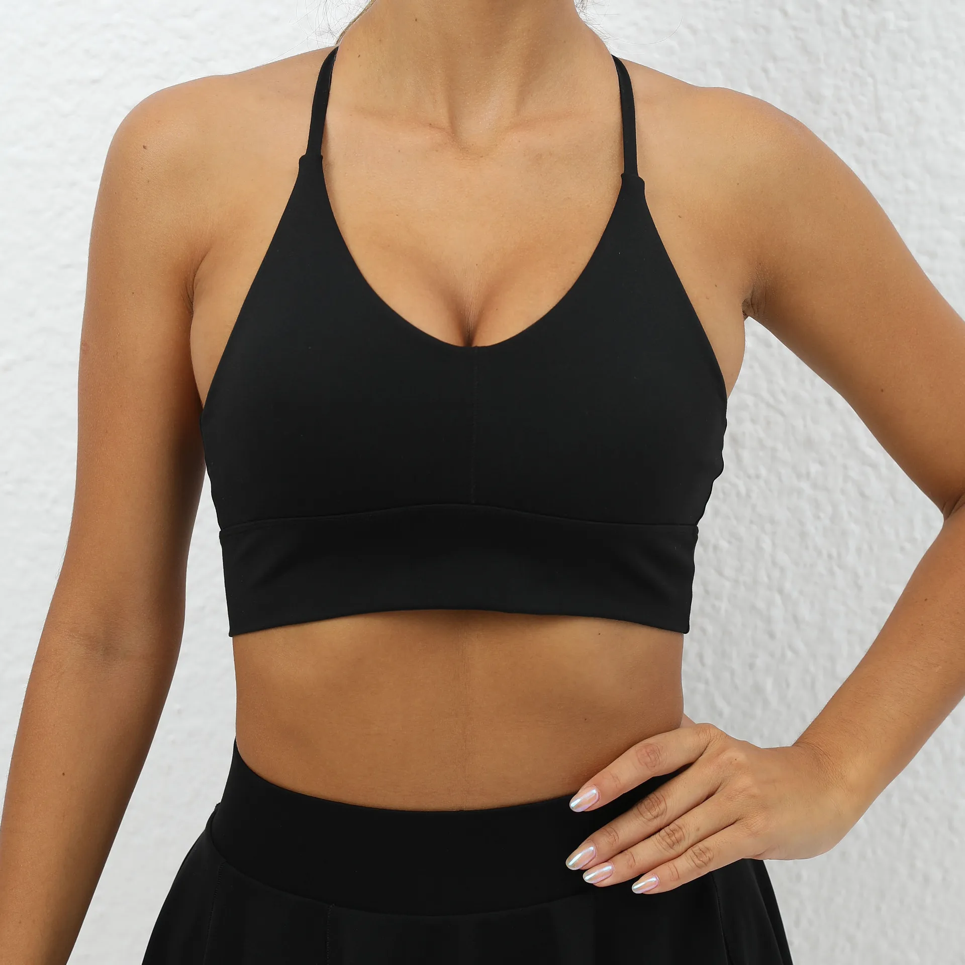 Women Cross Strap Sports Bra Top Women Push Up Sport Bra Yoga Gym Crop Top Brassiere Fitness Top Sport Bra Breathable Bras