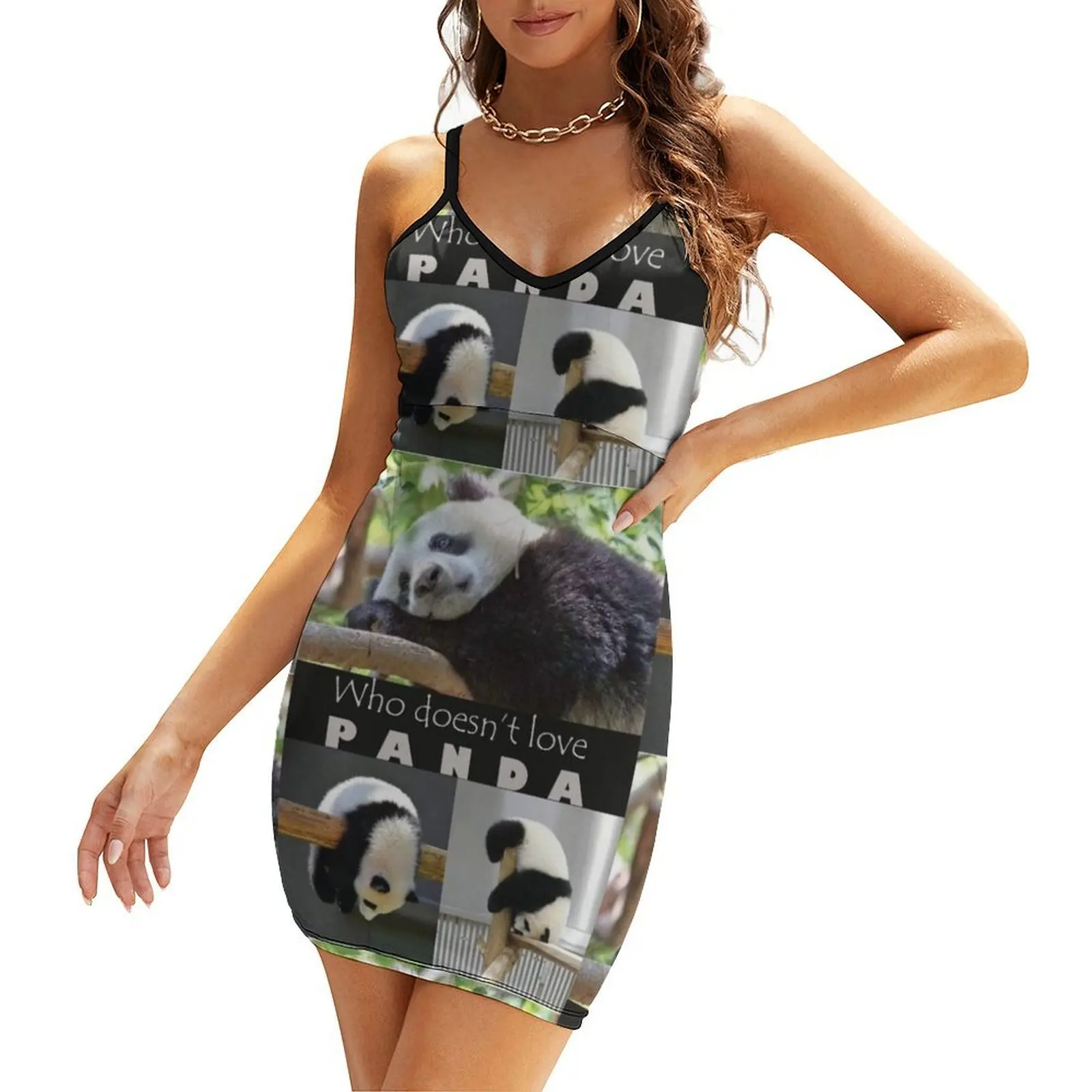 

Who doesn’t love P A N D A !! Sling Dress elegant women's sets summer dress woman 2025 luxury dress womens clothing