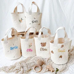 Bolsa acolchada personalizada para bebé, Cubo de pañales elegante, bolsa de pañales pequeña para bebé, bolsa de mamá, bolsa de pañales acolchada bordada, bolsa de cochecito