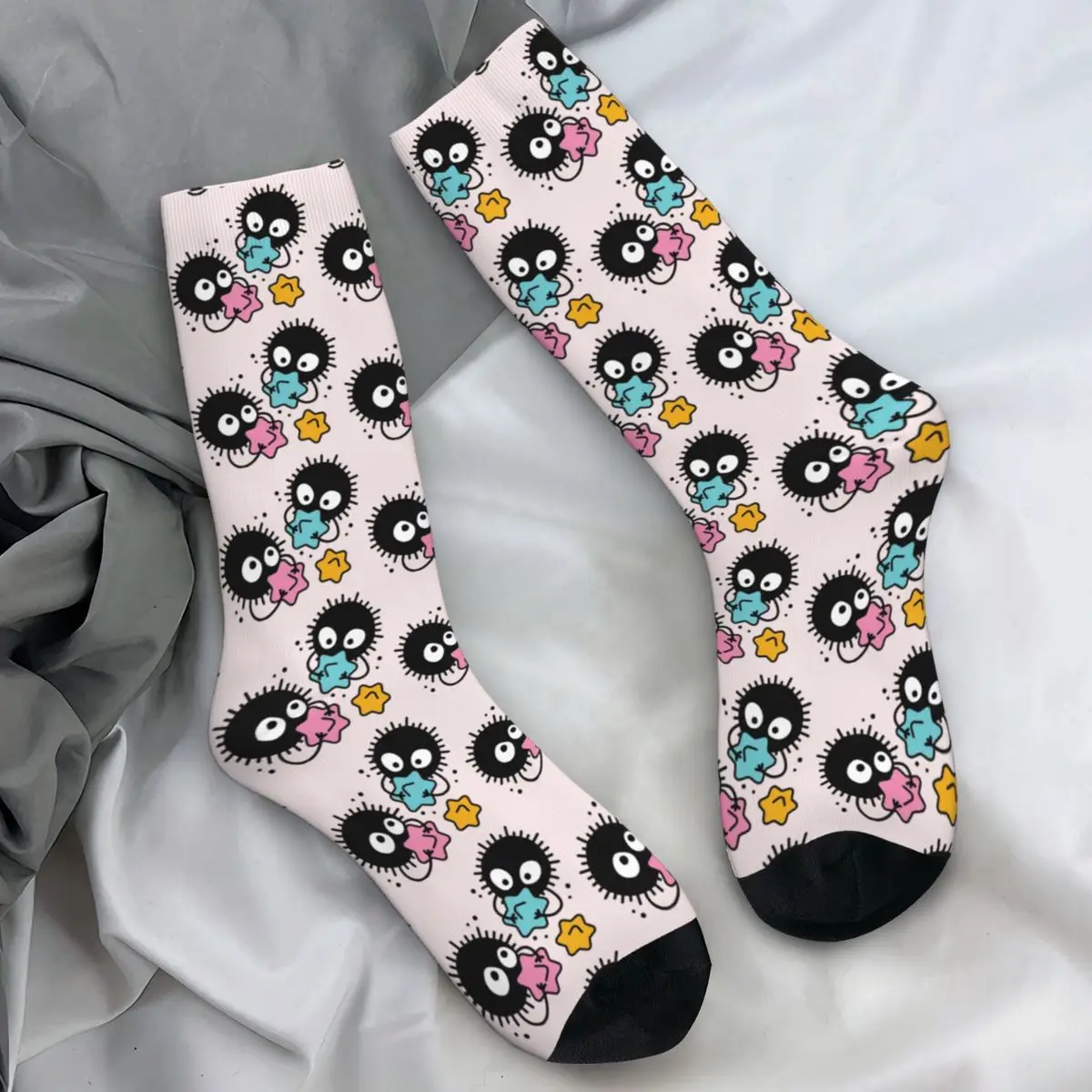 Soot Studio Ghiblis Socks meme Modern Stockings Winter Anti Skid Men's Socks Soft Breathable Graphic Skateboard Socks