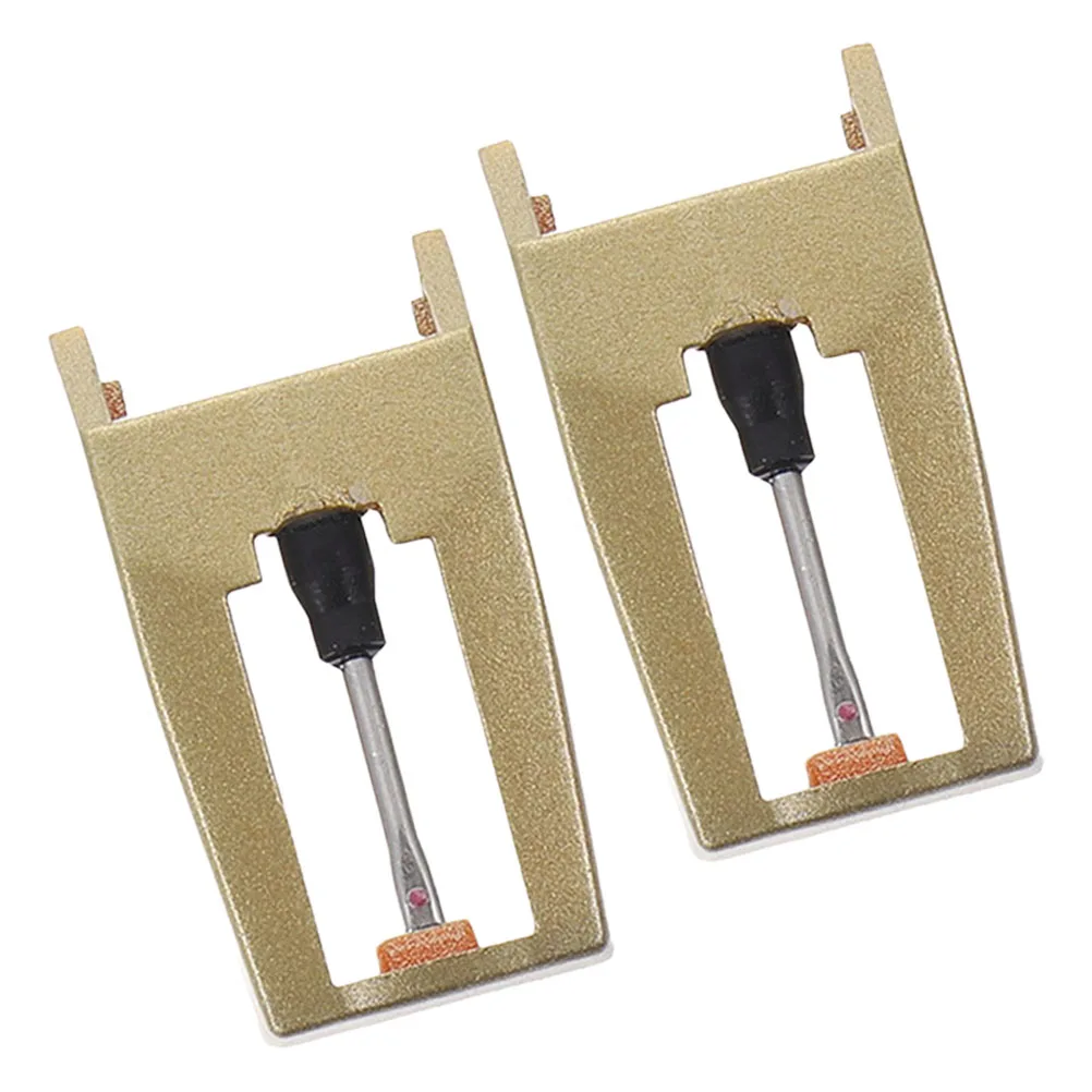 

2pcs Record Player Needles Stylus Cartridge Aluminum Rod Golden Vintage Turntable Replacement DJ Equipment Accessories
