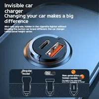 Mini Charging Fast Car Charger Lighter for iPhone QC3.0 Mini PD USB Type C Car Phone Charger for Samsung Xiaomi Huawei