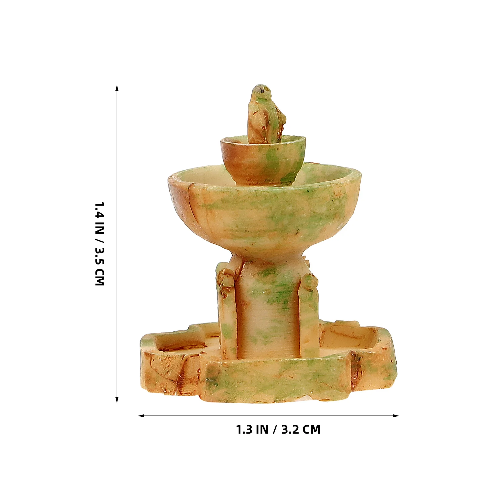 

3pcs Micro Landscape Fountain Decor Resin Miniature Tabletop Ornament For Garden Bonsai Landscaping Yard Outdoor Decoration