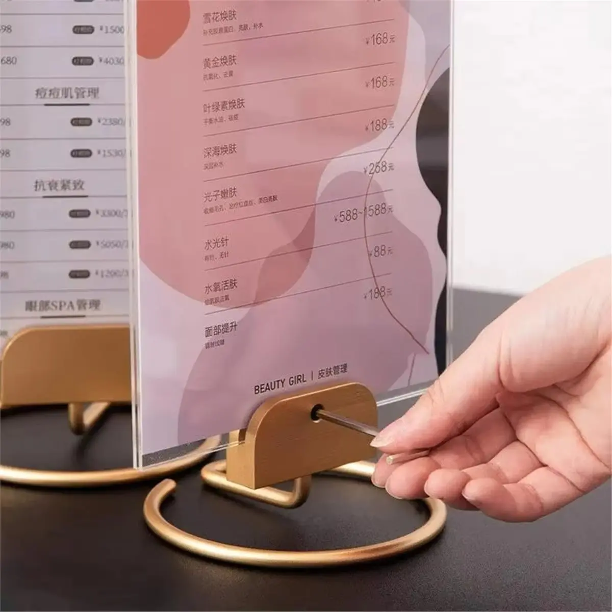 【Limited Offer】210X297MM A4 Wedding Table Number Place Card Holder Menu Paper Photo Picture Poster Frame Acrylic Sign Holder B