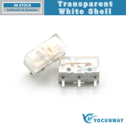 5PCS HUANO V2 Transparent White Shell White Dot Micro Switch Mouse Button Repair 80 million Click Lifespan