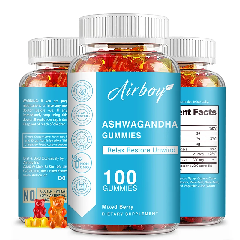 

Ashwagandha Gummies - Stress and Anxiety Relief, Mood Balance, Relaxation and Calmness, Immune System Health