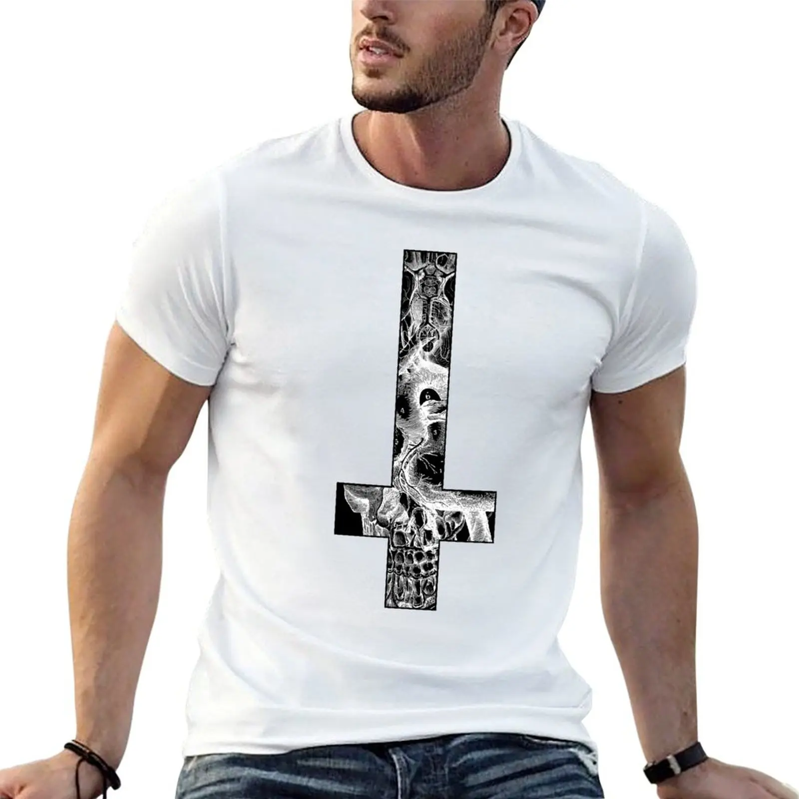 Inverted Cross - Corrupted (Variant II) T-Shirt Gym Exercise Short Sleeve T-Shirt