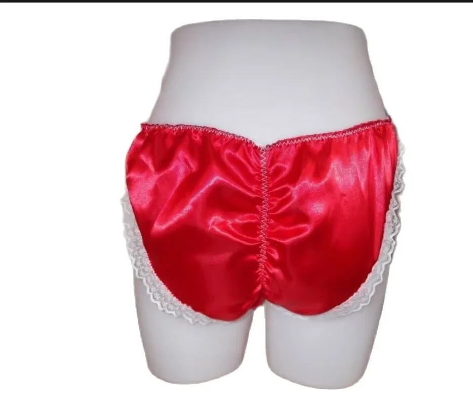 

Sissy TV Girl Paired With Skirts Leggings Christmas Sexy Maid Adult Baby Satin Clip Underwear Customized In Multiple Colors