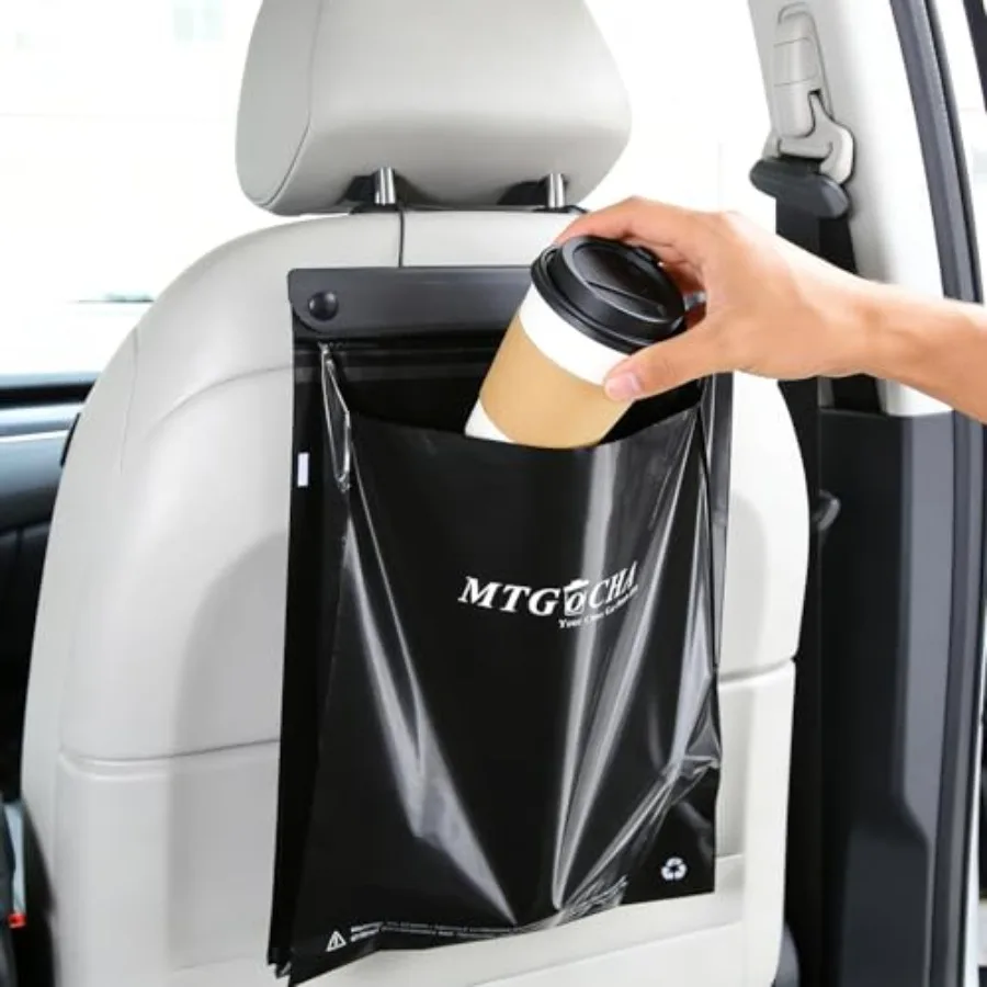 

Disposable Car Trash Bags Hanging Set of 20 - Leak-Proof, Smell-Proof, 18 x 12Inches Recycled Car Garbage Bags, Automobile Tras