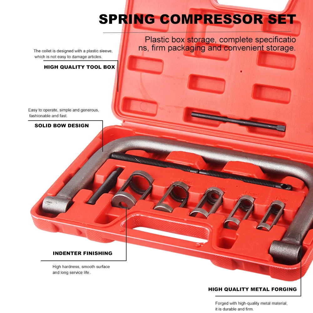 Removal And Installation Tools 10pcs Valve Spring Compressor Kit Clamp Set Engine Spring Compressor Valve