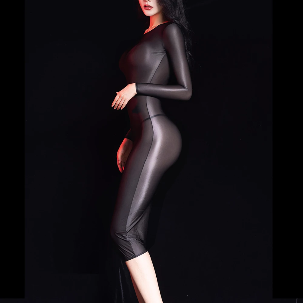 

See Through Dresses Sexy Sheer Transparent Underwear Bodycon Erotic Lingerie High Elastic Lady Pajamas Perspective