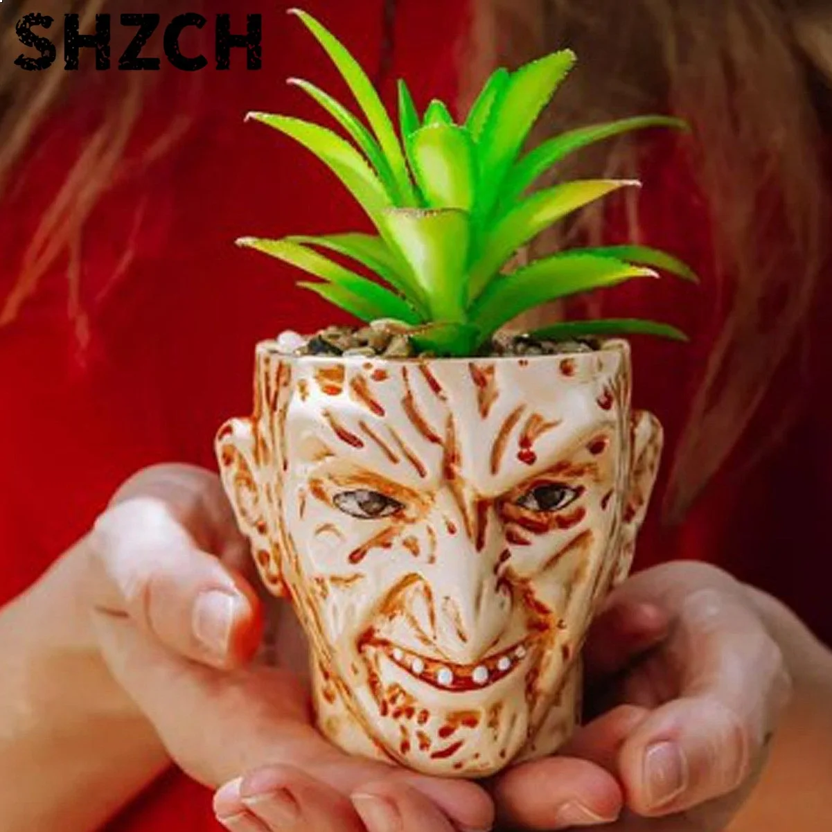 Creative Horror Funny Movie Succulent Small Resin Flower Pot Home Garden Ornament