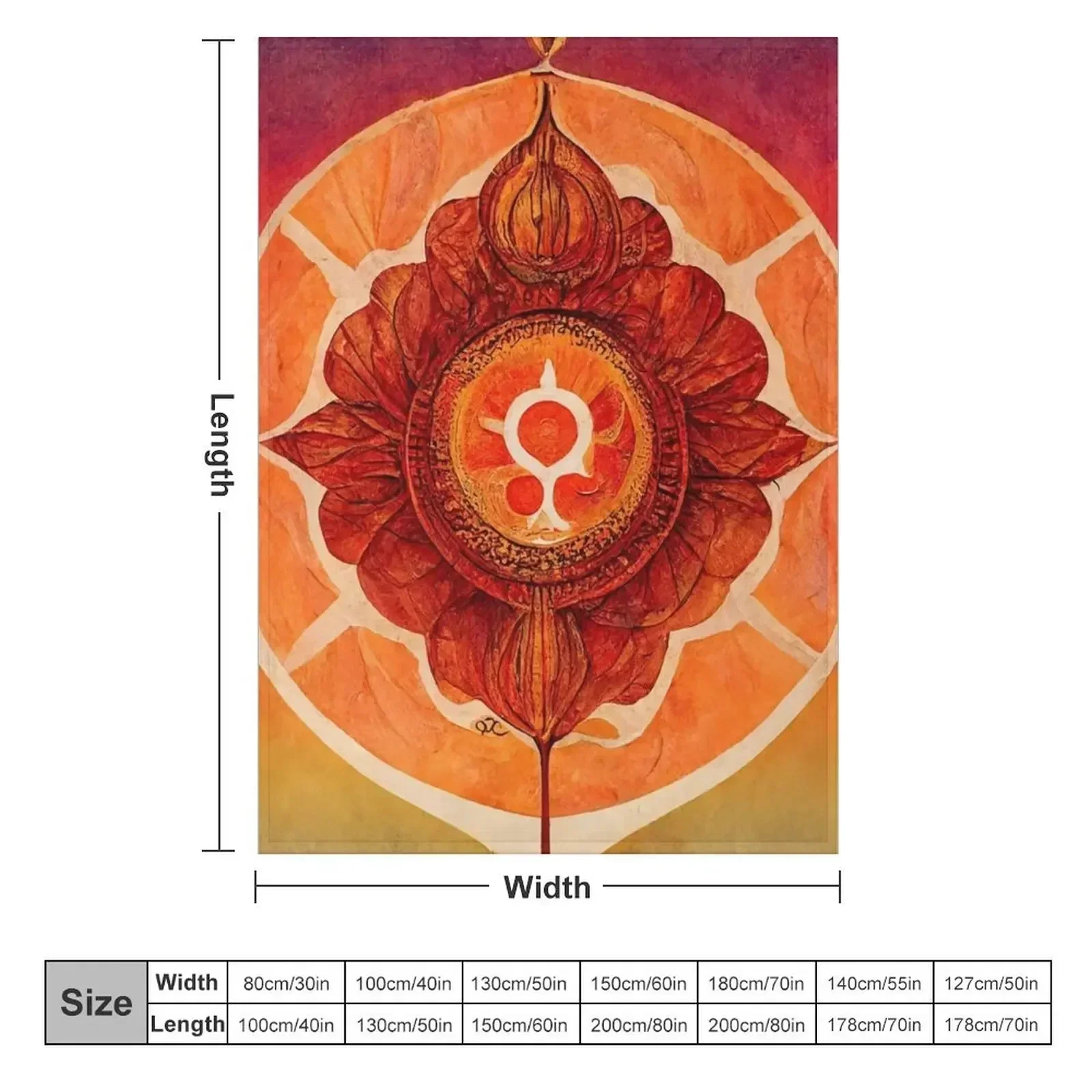 Orange Chakra Energy Throw Blanket