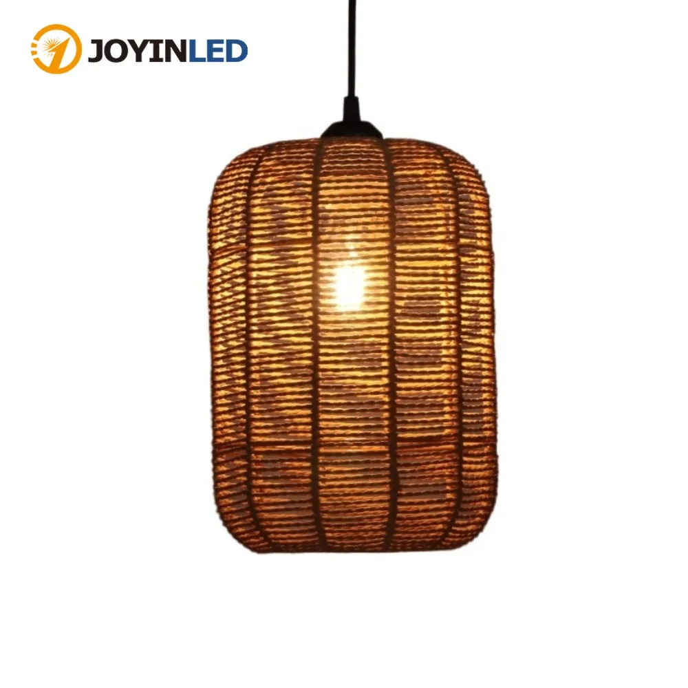 

Люстра JOYINLED в деревенском стиле, плетеная из ротанга, ручной работы, из бумаги, креативное освещение, декор для гостиной и столовой