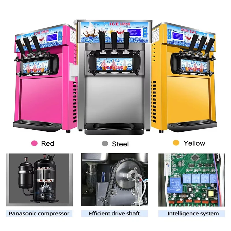 High Quality 3 Flavors Soft Ice Cream Machine Gelato Ice Cream Machine For Stores Price