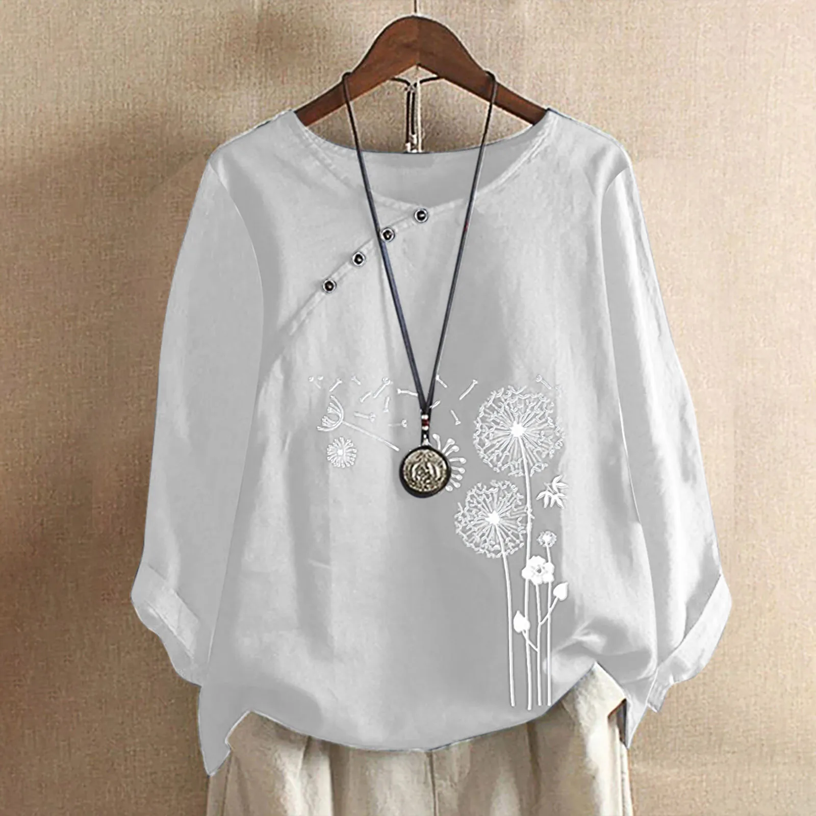 

Fashion Printed Women's T-shirt Top Spring Summer New Long Sleeve Loose Casual T-shirt Printed Women's Top