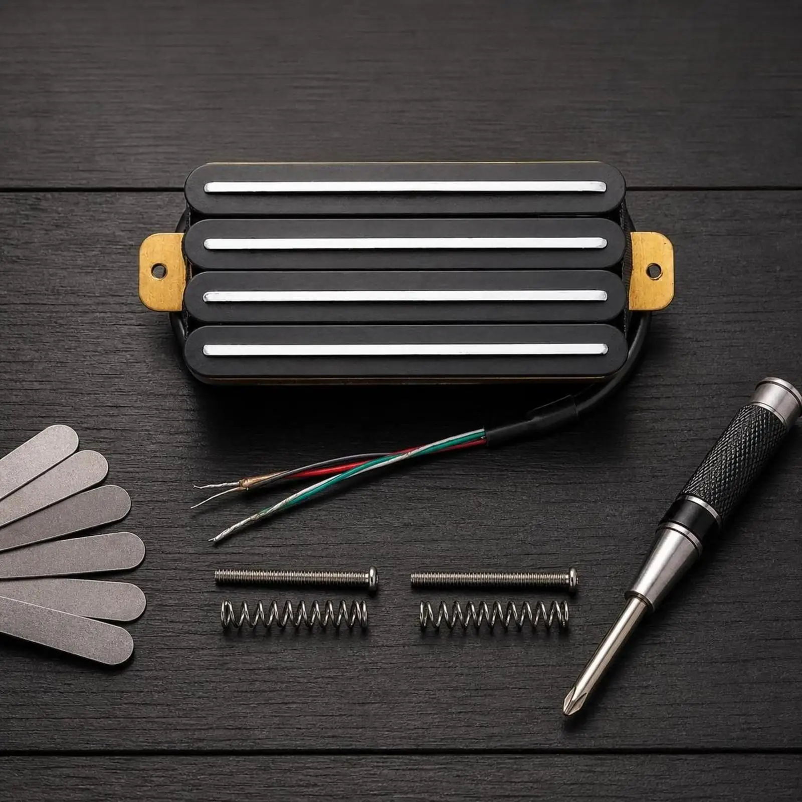 High Grade Electric Pickup Coil Humbucker Ceramic Guitar Pickup Balanced Output Complete Package with Mounting Screws for Guitar