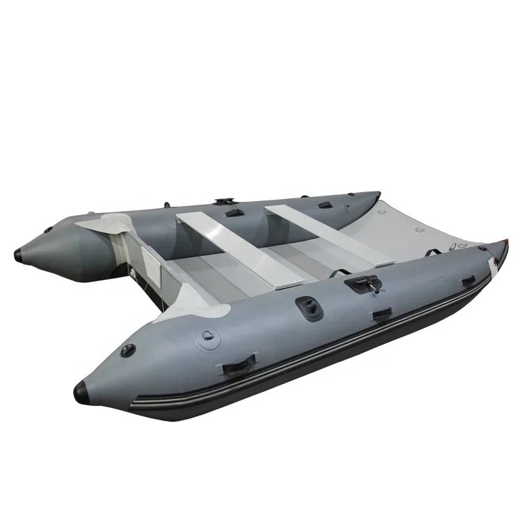 Wholesale Best Price 12.8ft Inflatable Bass Boat Catamaran Rowing Boat Hypalon