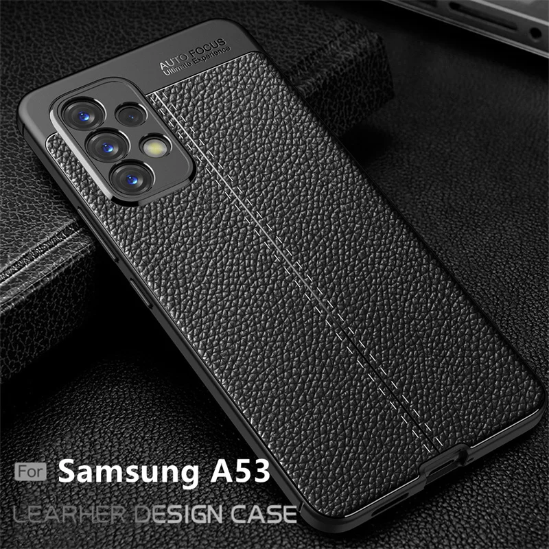 For Cover Samsung Galaxy A53 Case For Samsung A53 Capas Bumper Back Shockproof TPU Soft Leather For Fundas Samsung A73 A53 Cover