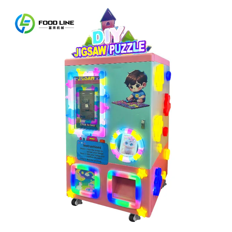 Custom Commercial Jigsaw Puzzle Vending Machine Coin Payment for Zoo Amusement Park Outdoor Events Retail Business