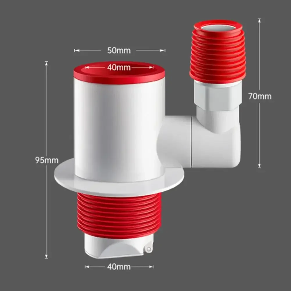 For 360° Rotatable Dual Seal Drainage Connector Three Pass Water Splitter For Washing Machines & Sinks