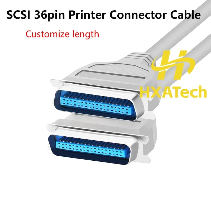 HXATech - SCSI CN36 Printer Connection Cable 36pin Male to Male Data Cord Double Shield customize length 3meter