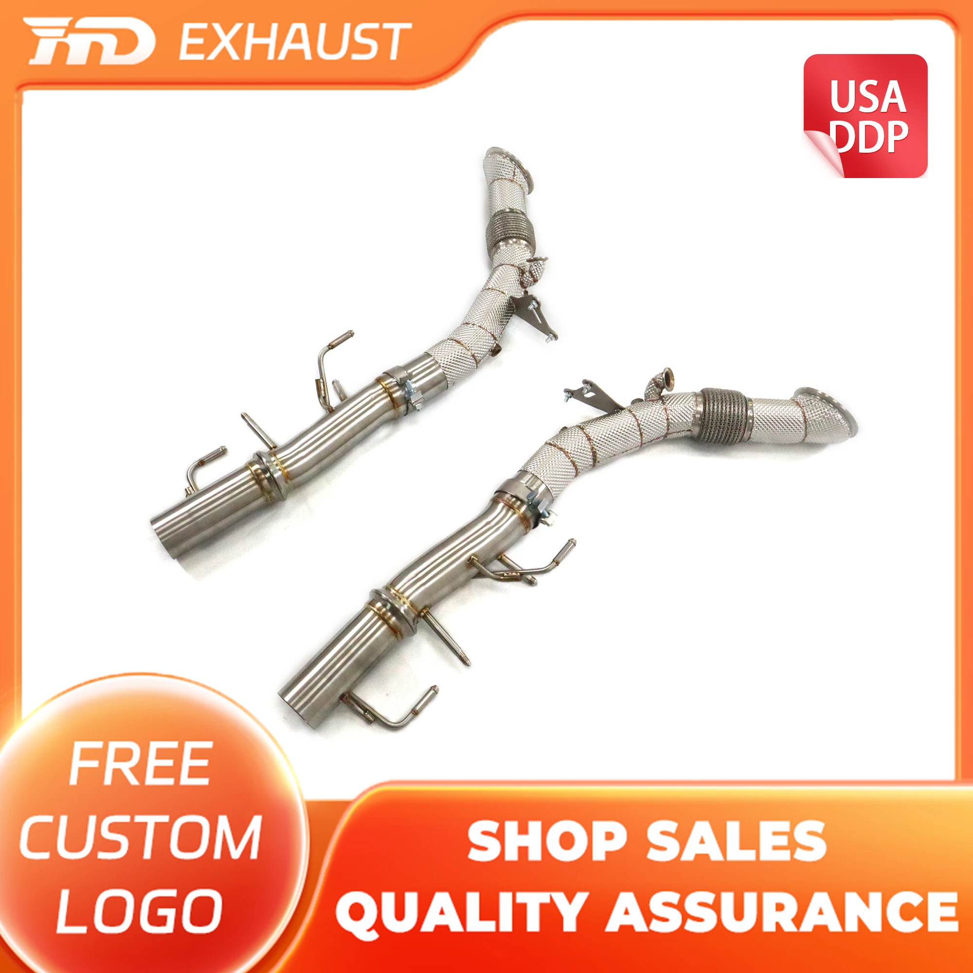 

HMD Hot sale SS304 Exhaust System Performance Full Exhaust Catback for Ferrari SF90 2019+ Without Valves