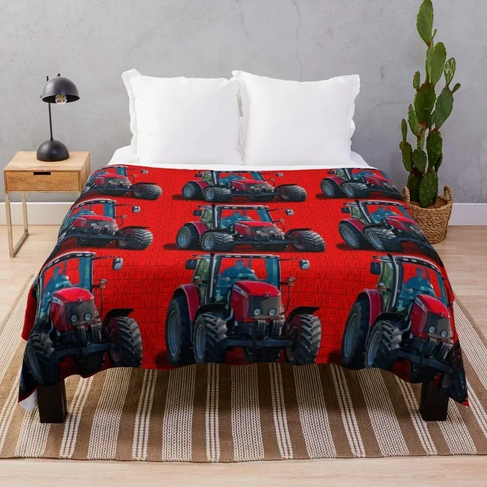 

red tractor Throw Blanket heavy to sleep cosplay anime Designers Camping Blankets Picnic Thin Blankets