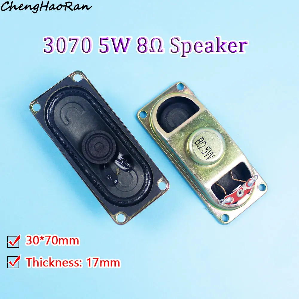 1 Pc 5W 8R Horn Speaker LCD Monitor/TV 3070 Loud Speakers 8 ohm 5 Watt 30*70MM thickness 17MM Loudspeaker DIY Electronic Speaker