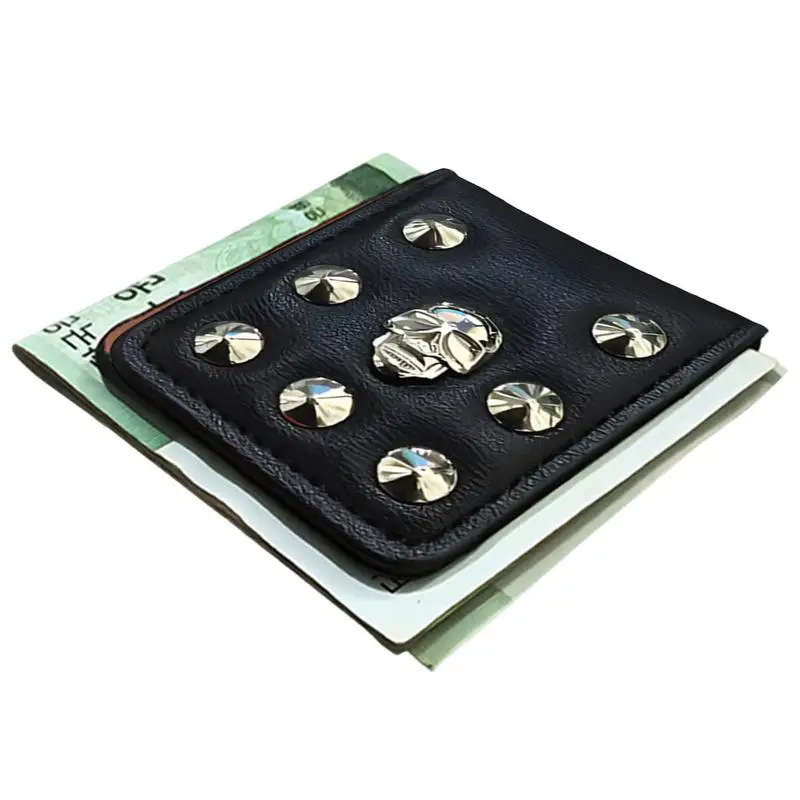 Magnetic Money Clip Cash Clip Card Holder Magnetic Front Pocket Money Clip Punk Style Wallet Card Case For Credit Cards Photos