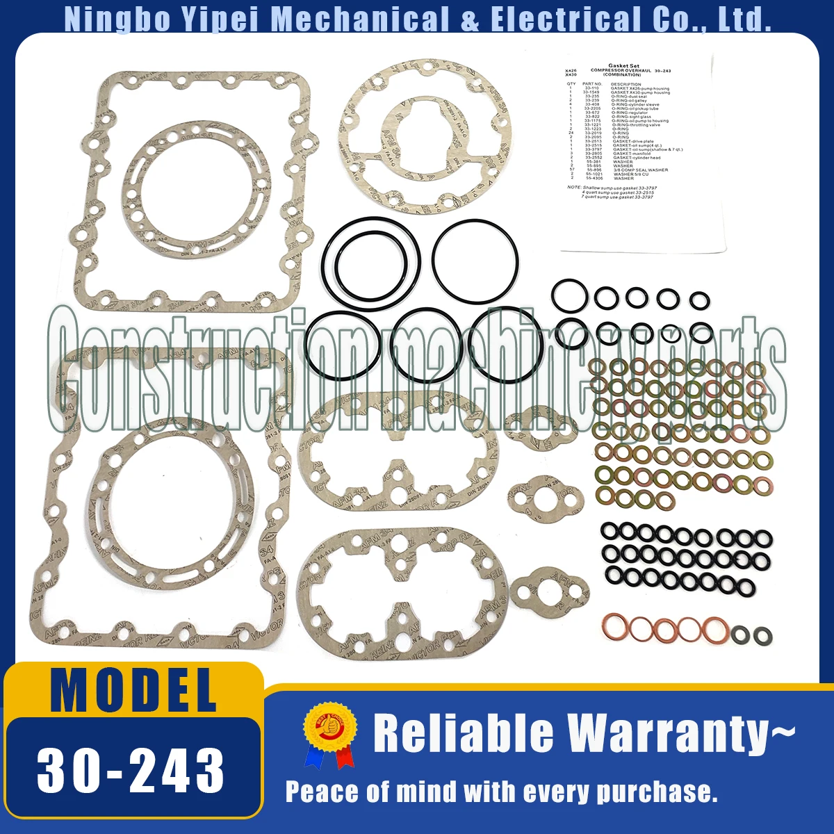 For Thermo King Compressor X426 X430 Repair Gasket Kit 30243 30-243 300243 30-0243