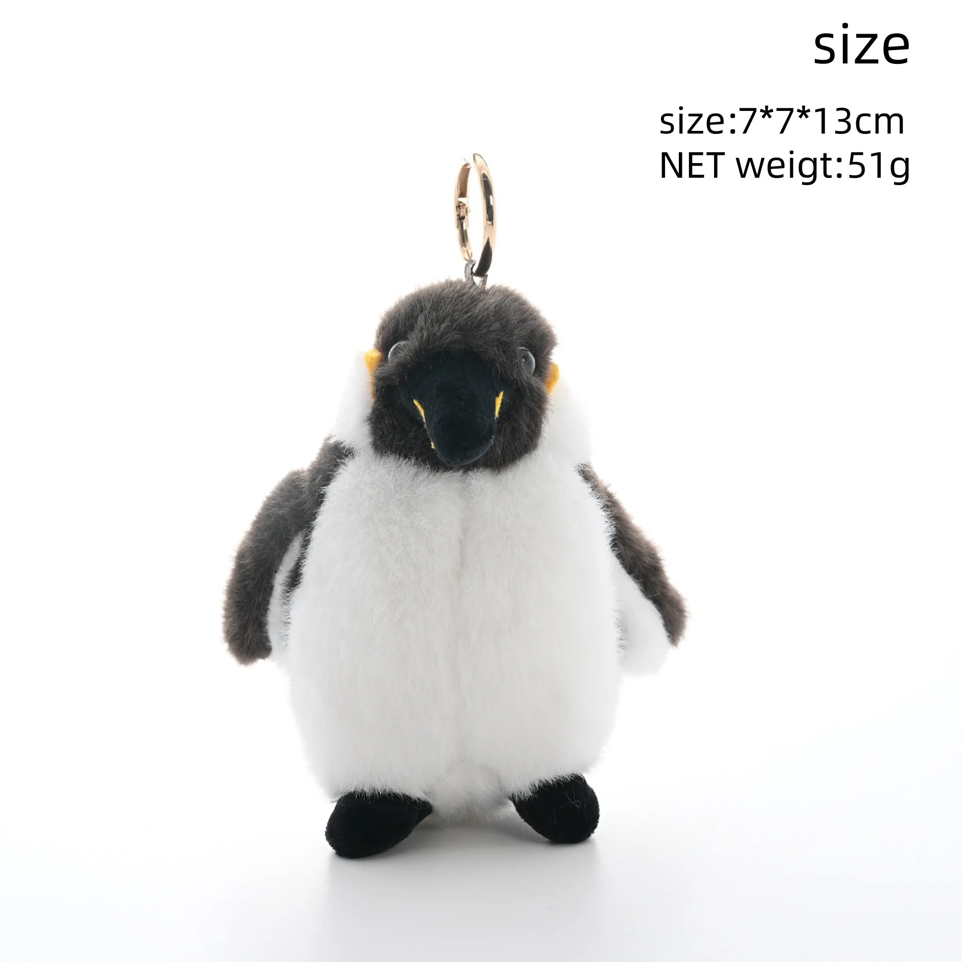 Simulation Funny Soft Aquarium Plushies Pendant Fashion Cartoon Penguin Keychain Cute Bags Keyring Backpack Charms Plush Toys