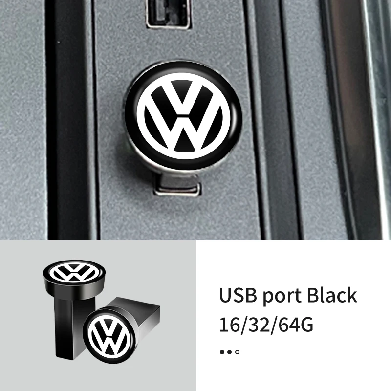 Car USB Flash Drive 16GB 32GB 64GB Memory Device For VW GTI Polo Passat Golf Scirocco Tiguan Jetta T-ROC Touareg Touran CC