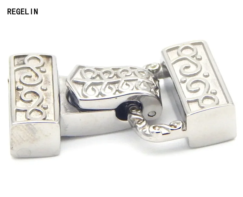REGELIN Stainless Steel Hole Size 12.4*4mm Strong Magnetic Clasps Leather Cord Bracelets End Caps Connectors For Jewelry Making