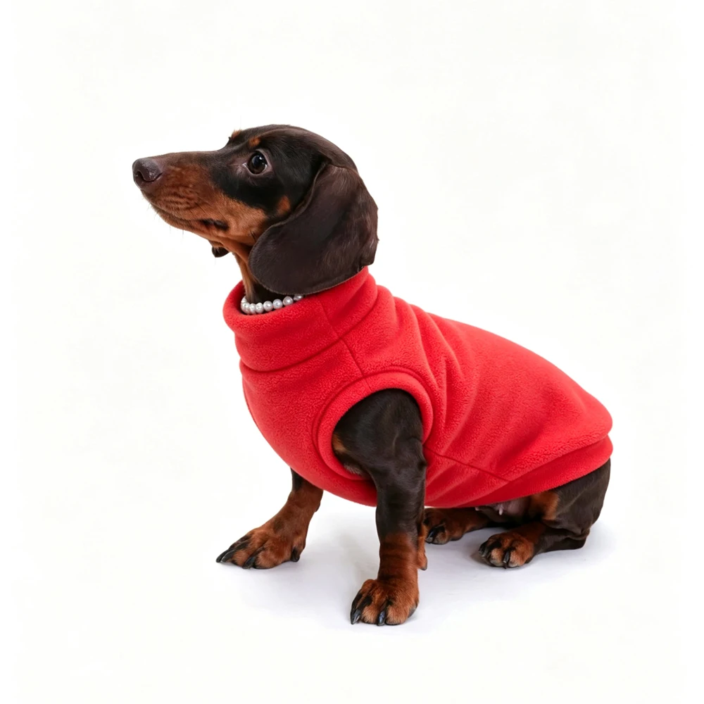 Fleecetrui voor teckels Warme sweatshirt-jumpsuit voor teckels Zachte loungekleding voor miniatuurteckels Trui