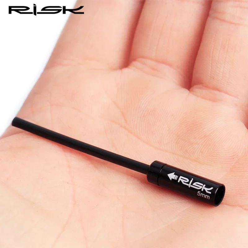 RISK 10pcs Aluminum 4mm Bicycle Shift Cable 5mm Brake Line Nosed End Caps Dustproof Wire Tube Sleeve for MTB Mountain Road Bike