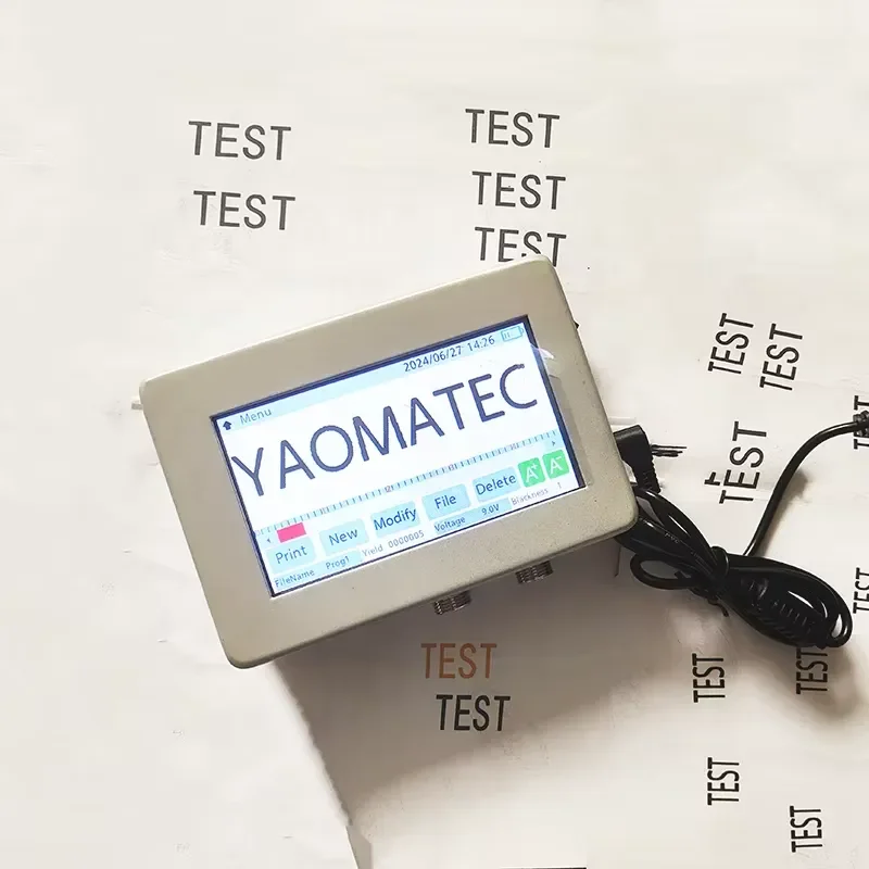 YAOMATEC 12.7MM Online Automatic Continuous Thermal Inkjet Printer for Plastic Date Number Code Logo Picture Printing Machine