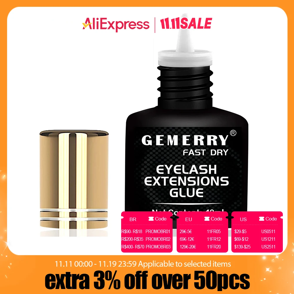 Colle arina pour extension de cils, séchage rapide, longue durée de bain, semi-continu, injuste