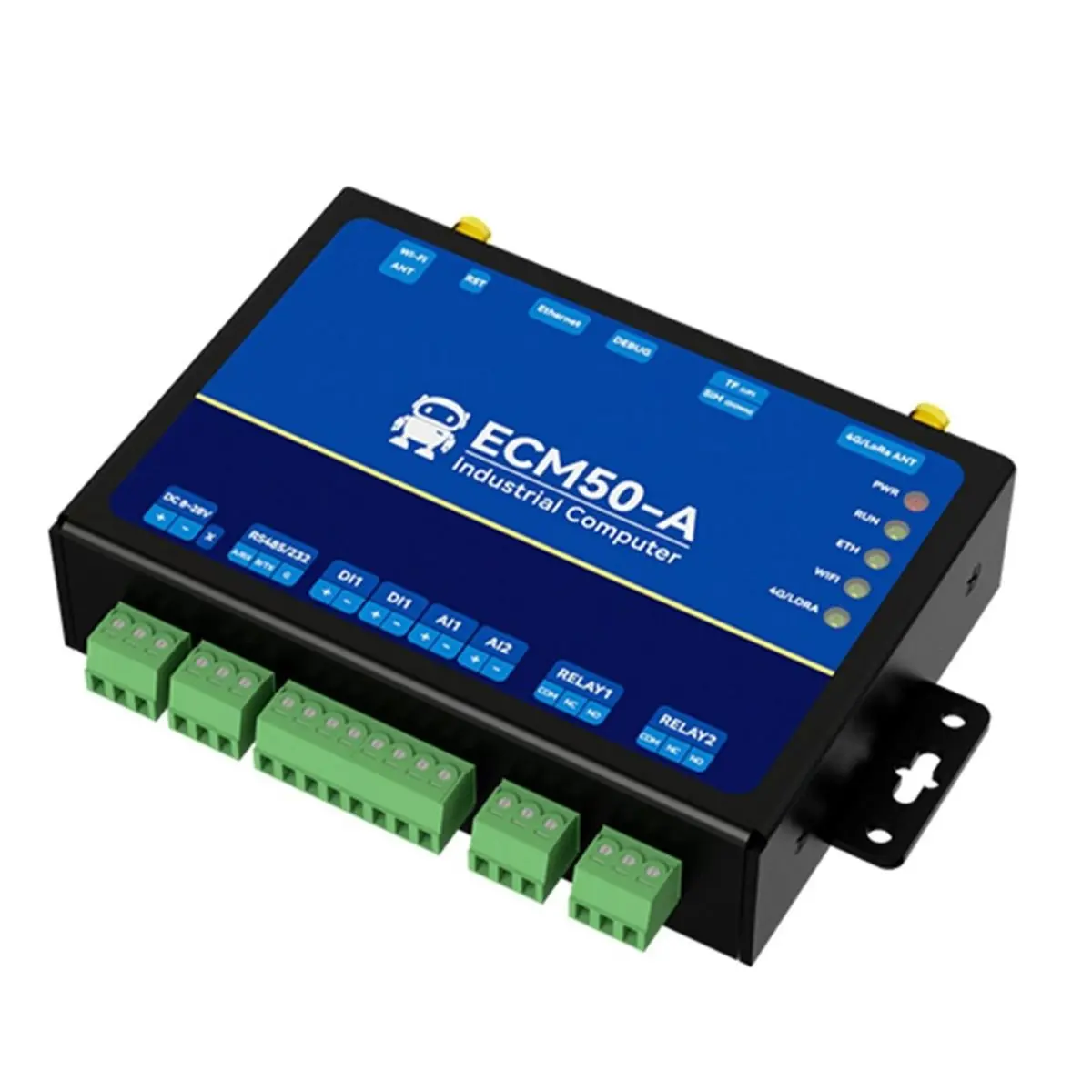 A86G - Industrial Control Computer Programmable Industrial Computer Python ECM50 2D1 2AI 2DO IO Modbus Gateway A