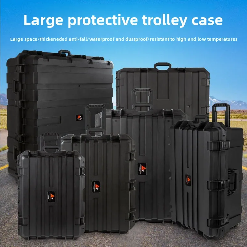 Pull rod large capacity protective box waterproof thickened durable toolbox aviation box quality accessories