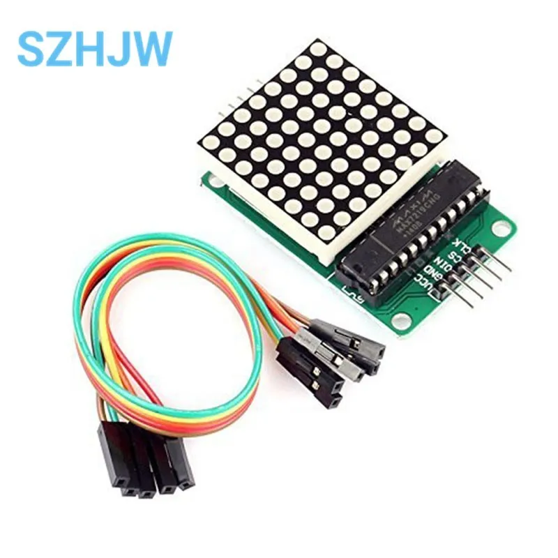 MAX7219 Dot Led Matrix Module MCU LED Display Control Module for arduino 5V Interface Module 8 x 8 Output Input Common Cathode