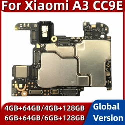 Motherboard for Xiaomi Mi A3 CC9E, 64GB, 128GB, Original Logic Board, Unlocked Mainboard, Full Chips