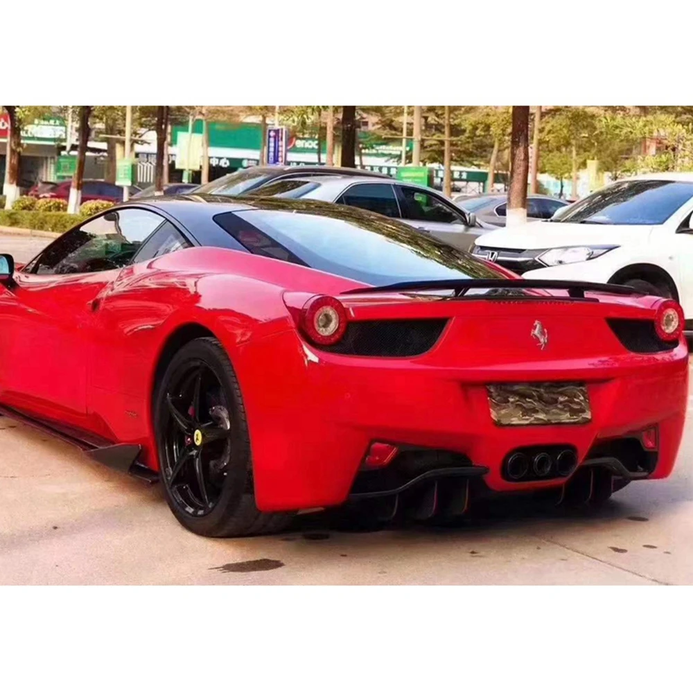 FOR Ferrari 458 Coupe Convertible 2011 2012 2013 Car Styling Carbon Fiber Rear Spoiler Tail Trunk Wing Decoration